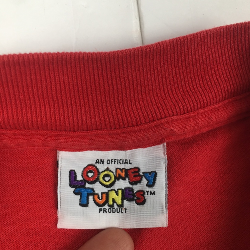 Vintage Looney Tunes Tweety Bird Graphic T-Shirt Red Cartoon 90s Warner Bros. - Picture 5 of 15